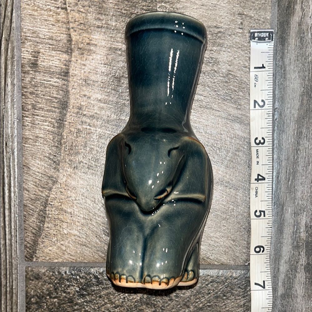 Novica Unique Elephant Ceramic Vase signed & numbered.